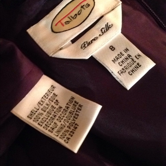 TALBOTS PURE SILK 3/4SLEEVES TAILORED SIZE 8 - Picture 5 of 7